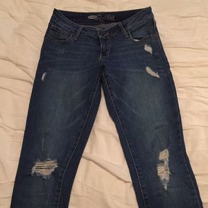 Old Navy ripped skinny rockstar jeans